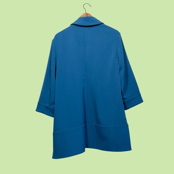 Anthracite by Muse teal oversized open front cardigan blazer jacket XL - Picture 6 of 12